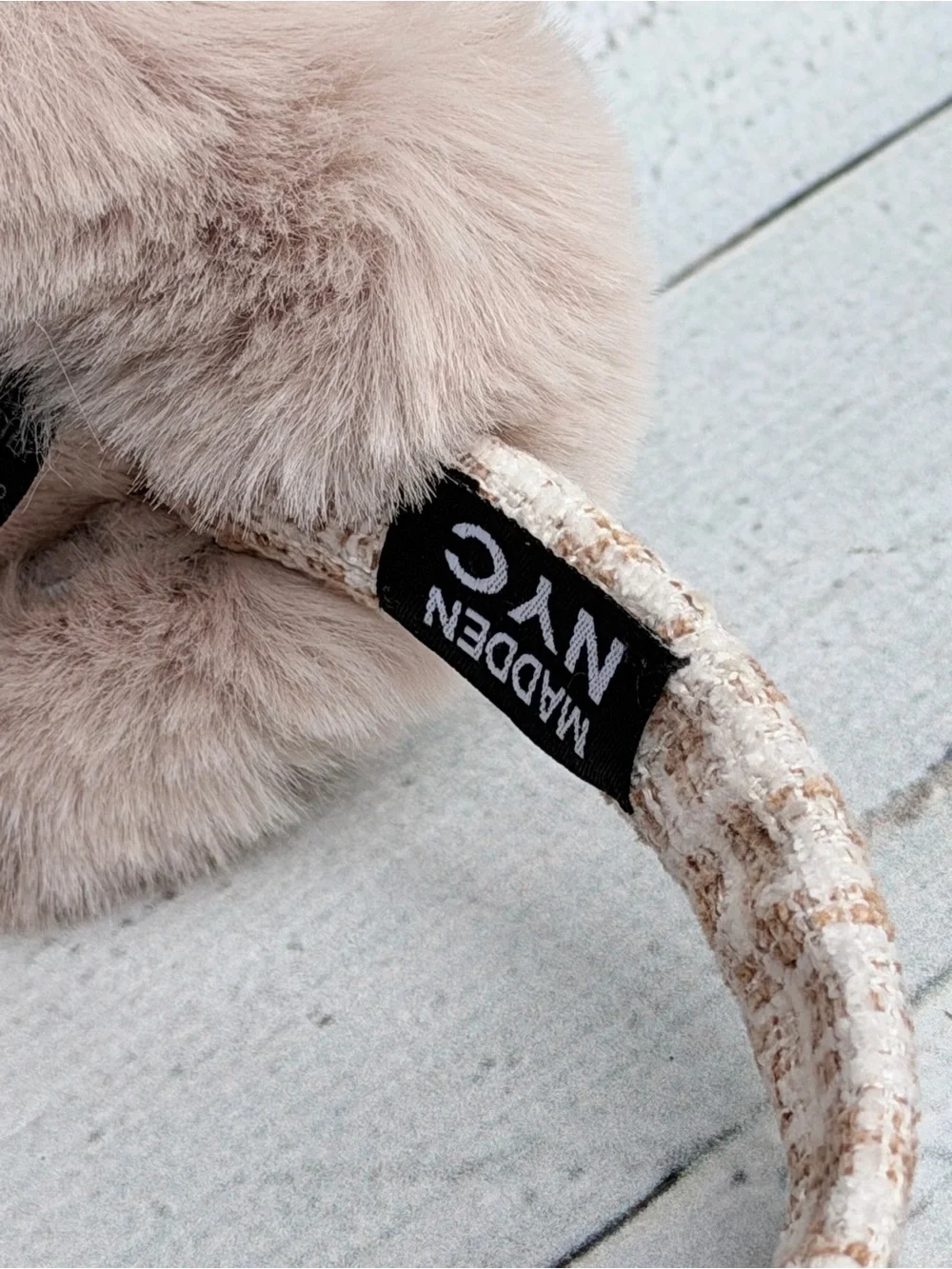 Plush Faux Fur Earmuffs in Blush